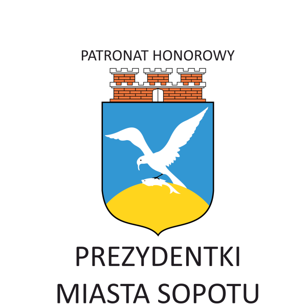 Logotyp: patronat honorowy Prezydentki Miasta Sopotu