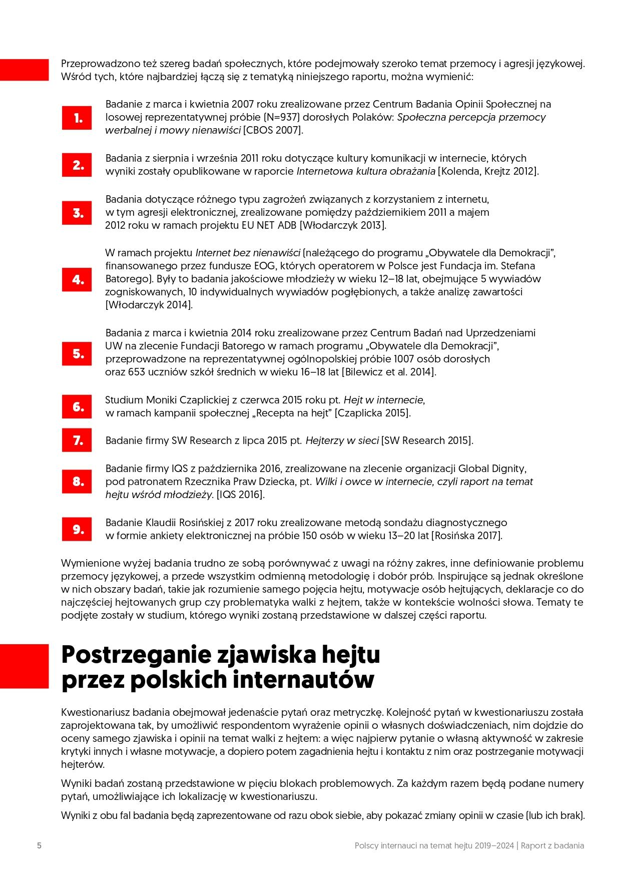 Wprowadzenie do raportu na temat hejtu