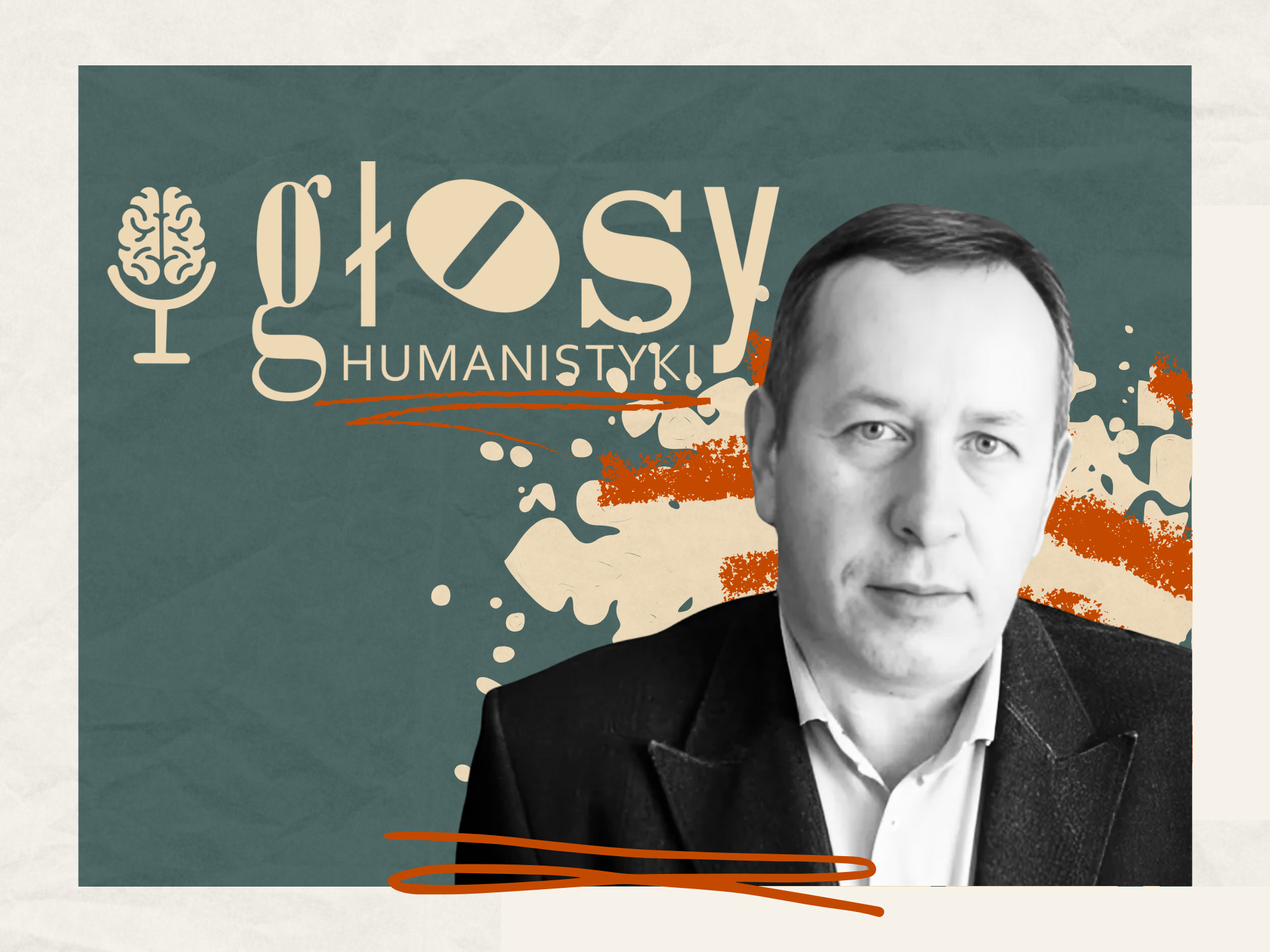 Arkadiusz Bagłajewski i logo „Głosów Humanistyki”