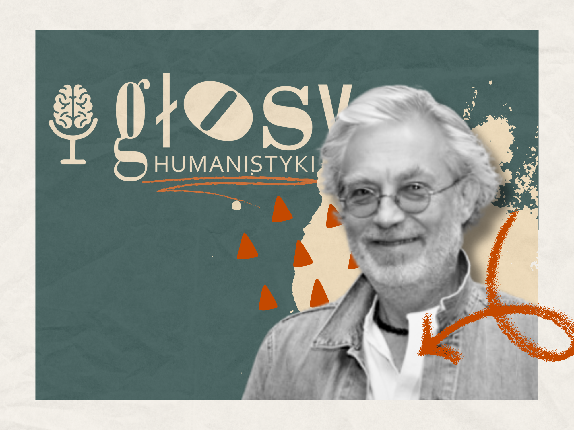 Tomasz Aleksandrowicz i logo „Głosów Humanistyki”